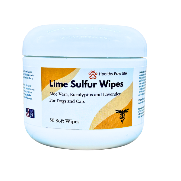 Healthy Paw Life Lime Sulfur Wipes Relief for Itchy Pets