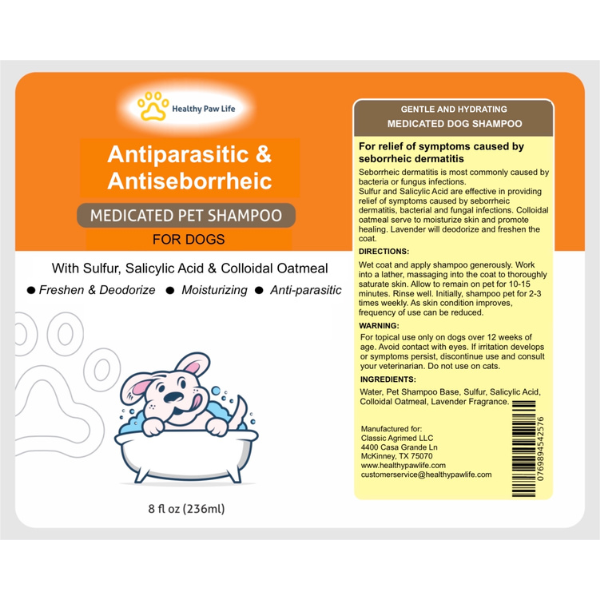 Information- Sulfur Salicylic Acid Oatmeal Dog Shampoo