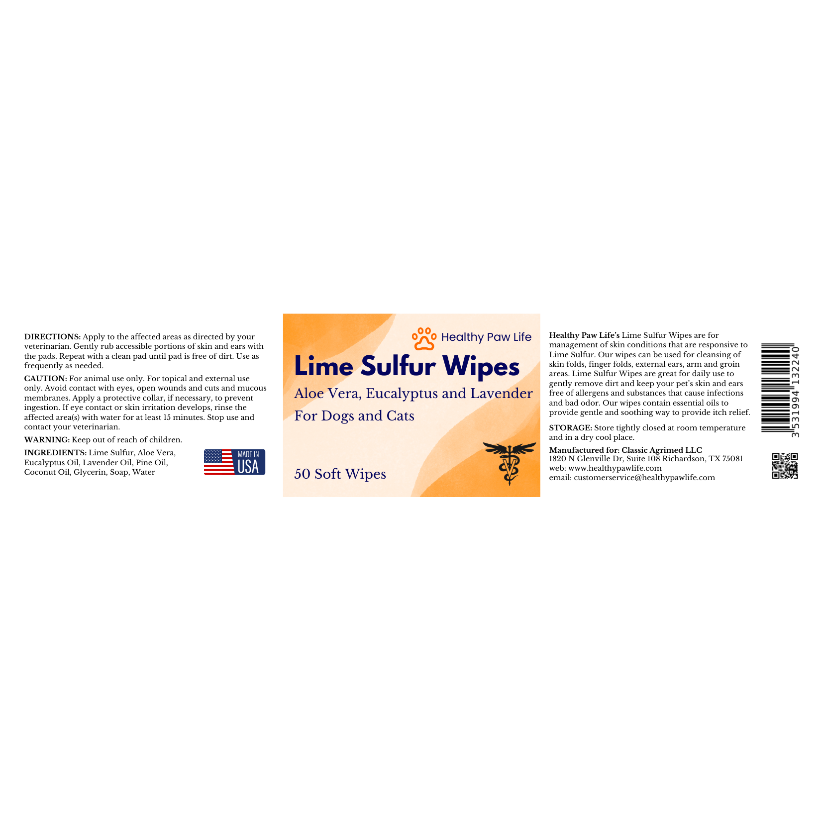 Lime Sulfur Wipes