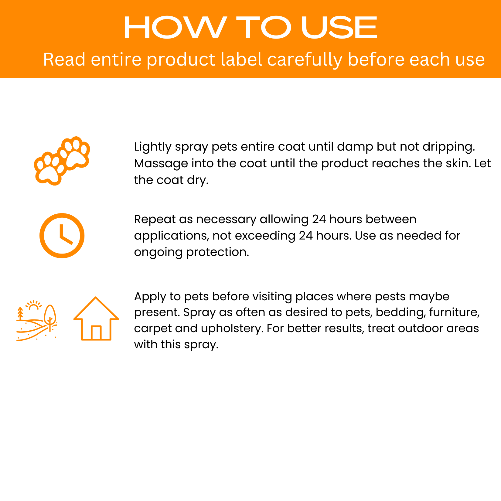 Flea and Tick Spray - How to Use
