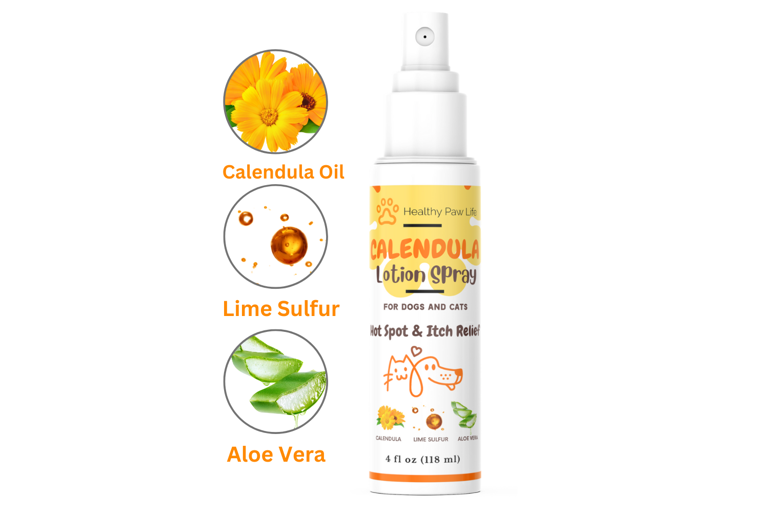 Calendula Lotion Spray for Dogs and Cats by Healthy Paw Life