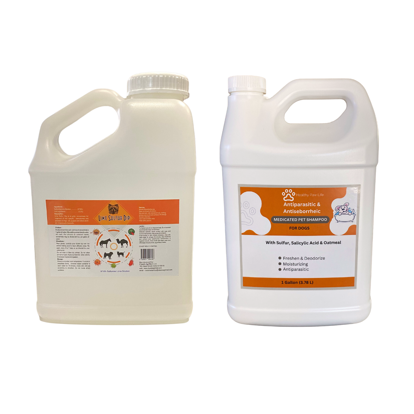 Lime Sulfur Dip & Acid Dog Shampoo: 1 Gal Each