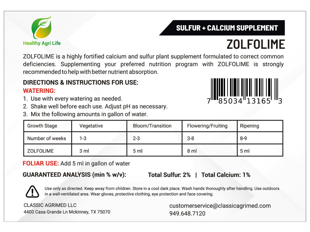 Zolfolime - Sulfur Lawn and Plant Food Liquid - Soil Loosener  by Healthy Paw Life