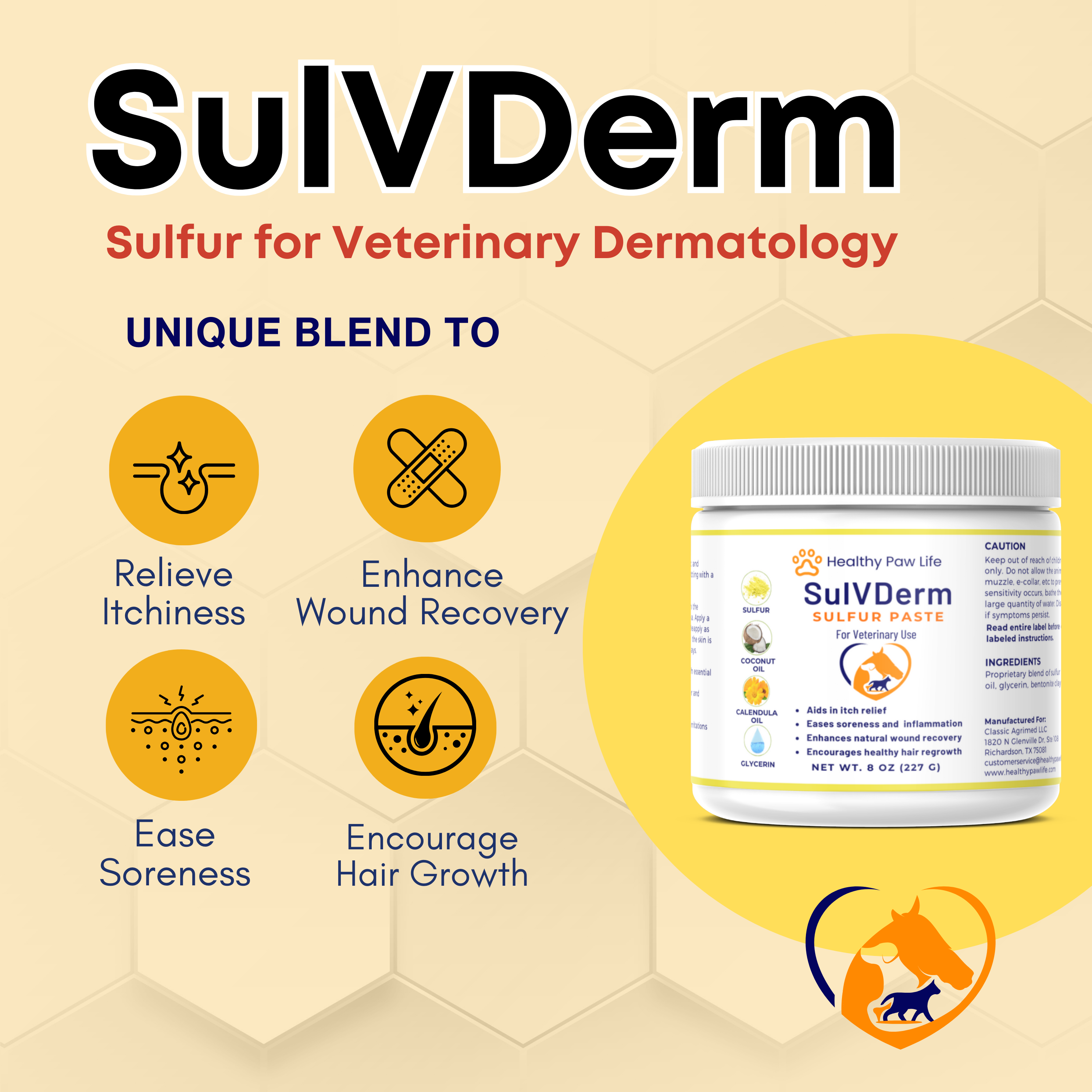 SulVDerm – Advanced Sulfur Paste for Skin Health in Companion Animals