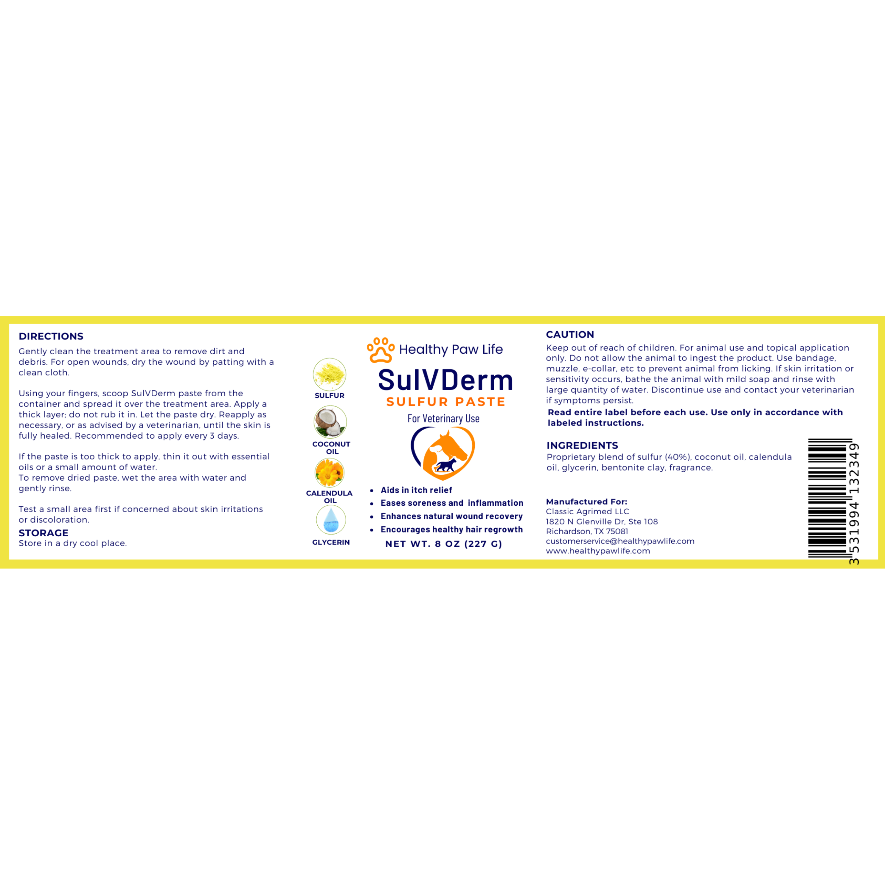 SulVDerm – Advanced Sulfur Paste for Skin Health in Companion Animals