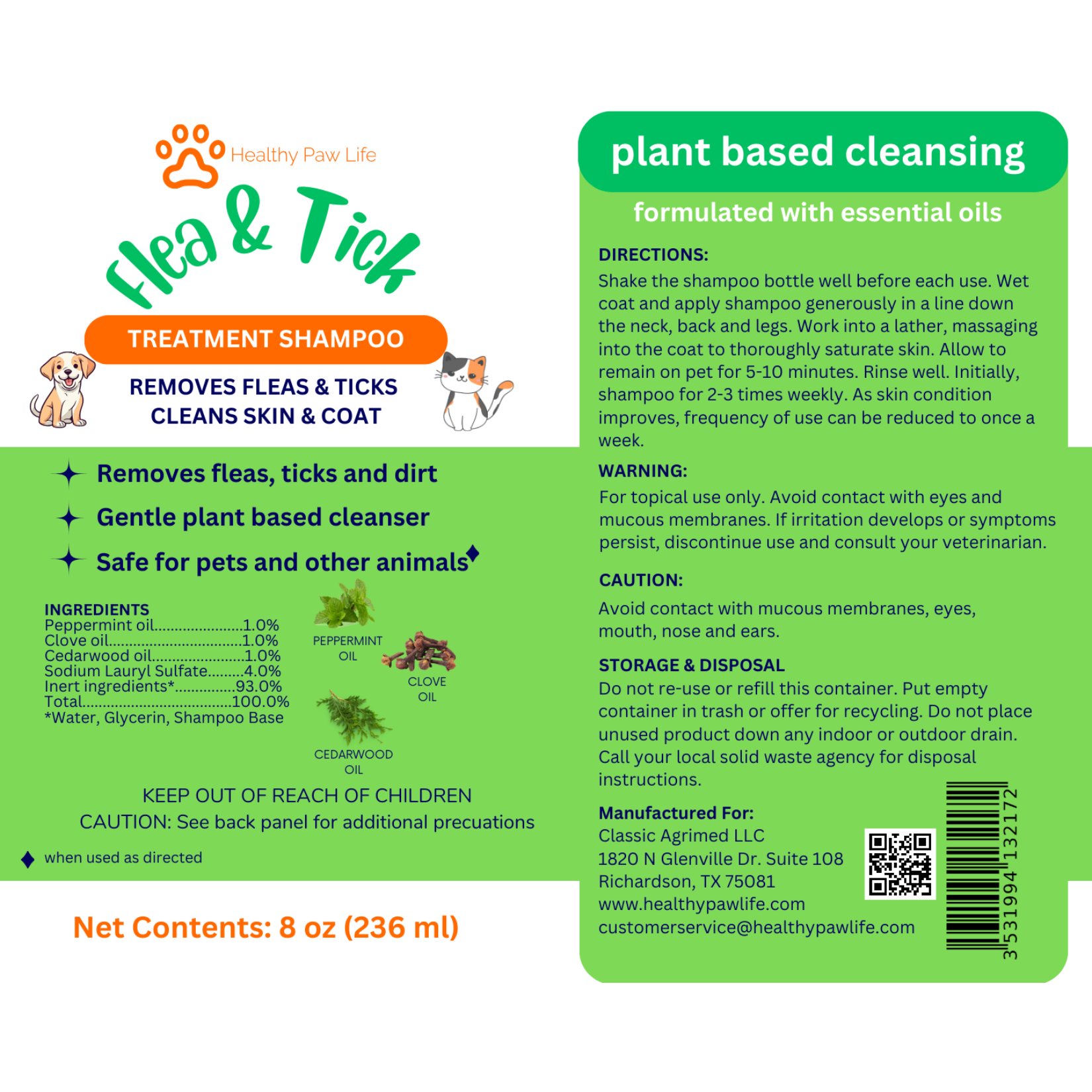 Flea and Tick Shampoo for Pets