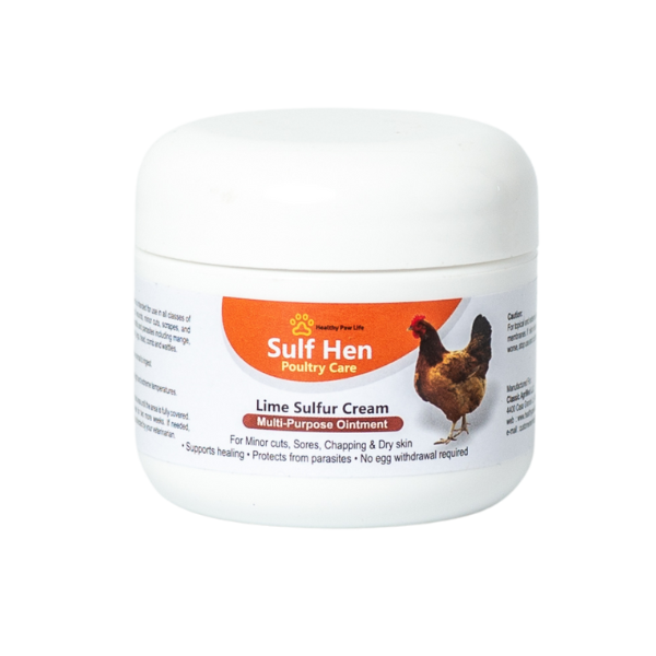 Healthy Paw Life's SULF HEN Lime Sulfur Cream for Poultry Care