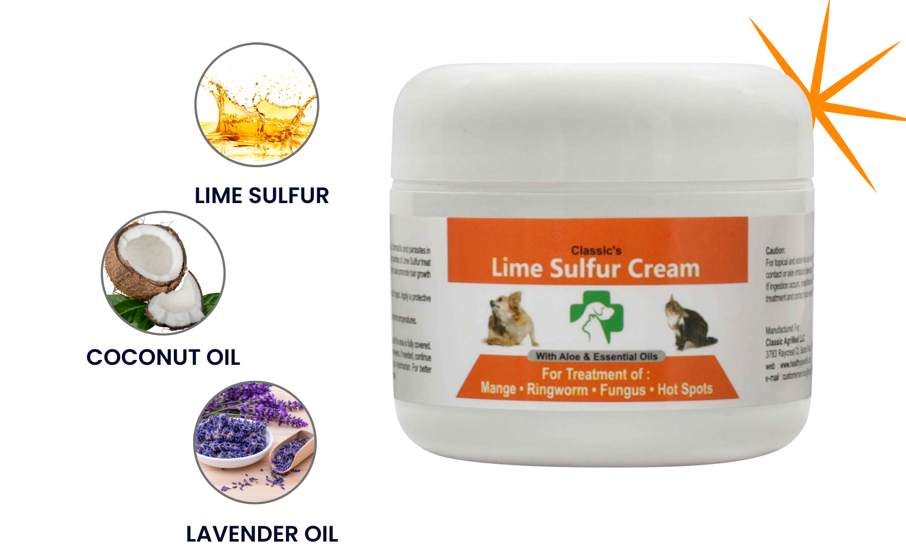  Healthy Paw Life Sulf Hen Lime Sulf Crema de azufre